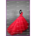 ED Bridal Real Sample Sweetheart Beaded Bodice Ball Gown Red Tulle Quinceanera Dresses